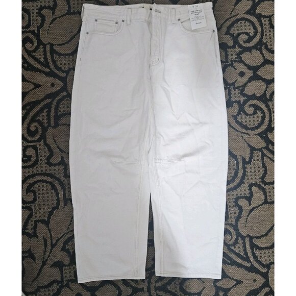 Madewell Denim - Madewell White Darted Barrel Jean